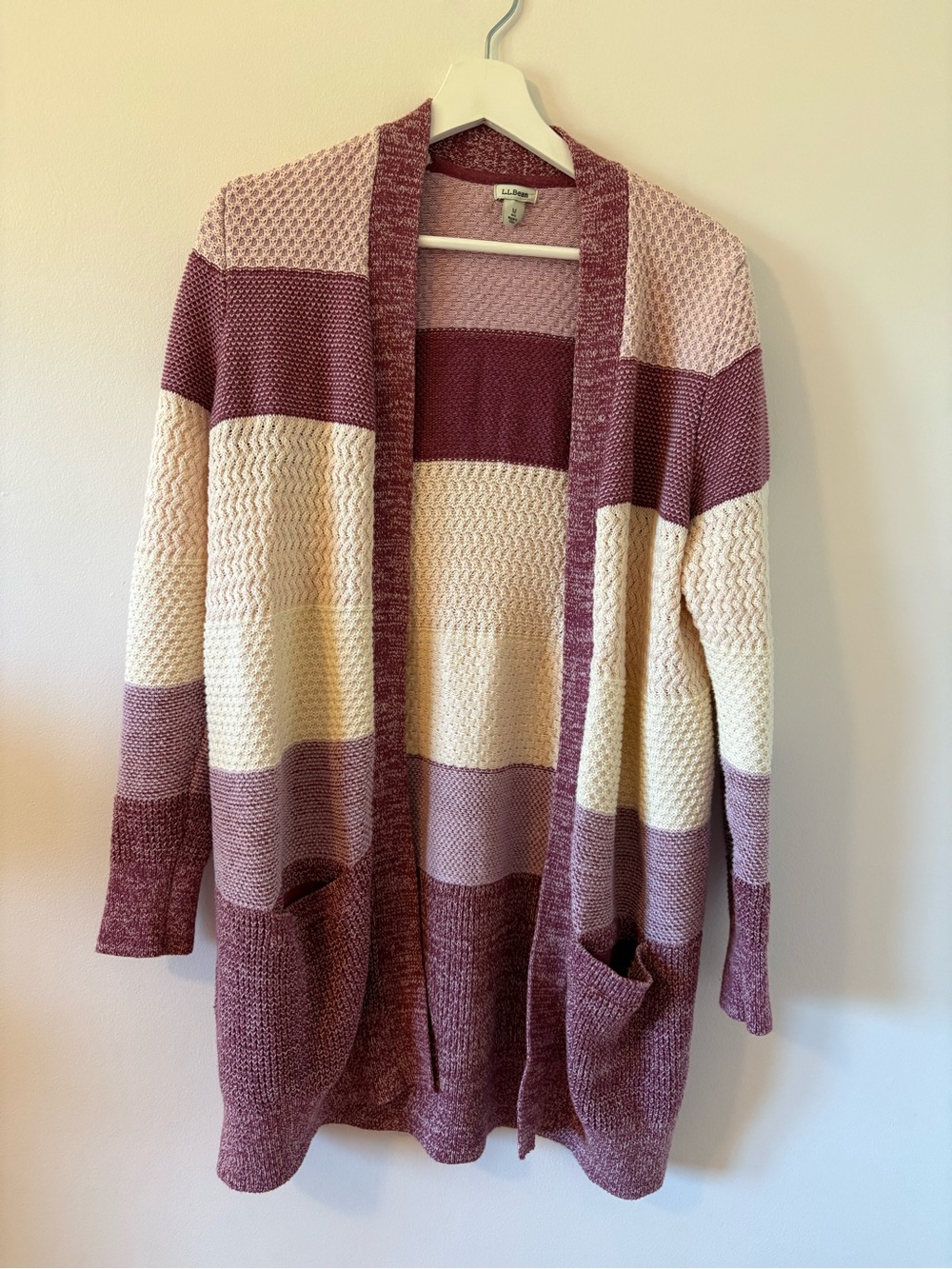 L.L. Bean open-front knit cardigan women’s M